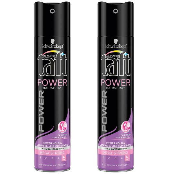 اسپری نگهدارنده حالت مو تافت مدل power حجم 250 میلی لیتر مجموعه 2 عددی